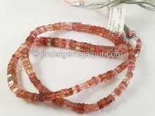 Pink Multi Tourmaline Cut Bolt Shape Beads
