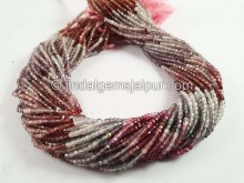 Multi Spinel Micro Cut Faceted Cube Beads