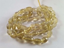 Lemon Quartz Concave Cut Barrel Beads