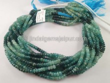 Grandidierite Faceted Roundelle Shape Beads