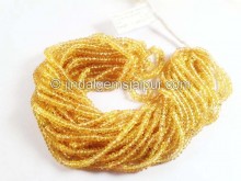 Yellow Sapphire Smooth Roundelle Beads