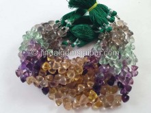 Multi Fluorite Faceted Trillion Beads