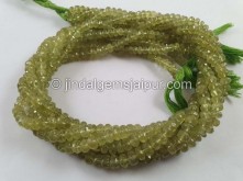 Grossular Garnet Faceted Roundelle Beads