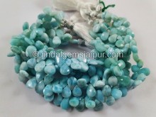 Larimar Faceted Pear Beads
