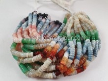 Multi Opal Smooth Tyre Beads