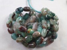 Aqua Chalcedony Big Smooth Nugget Beads