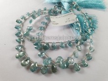 Blue Zircon Faceted Pear Shape Beads