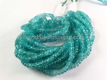 Green Apatite Faceted Roundelle Beads