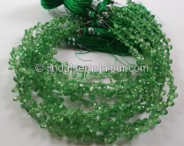 Basil Green Tsavorite Faceted Pear Beads