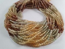 Multi Zircon Faceted Round Shape Beads