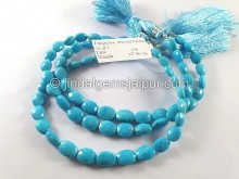 Turquoise Arizona Faceted Oval Shape Beads