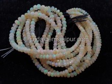 Yellow Ethiopian Opal Far Faceted Roundelle Beads