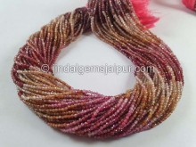 Multi Sapphire Faceted Round Beads