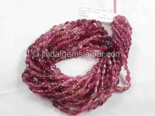 Rubellite Shaded Smooth Oval Beads