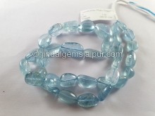 Milky Aquamarine Smooth Nuggets Beads