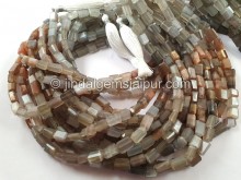 Multi Moonstone Shaded Faceted Nugget Beads
