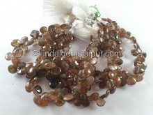 Andalusite Faceted Heart Beads
