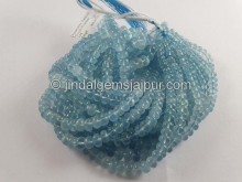 Aquamarine Stabillzed Smooth Roundelle Beads