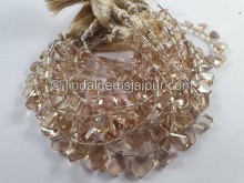Champagne Citrine Faceted Nugget Beads
