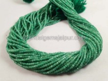 Emerald Micro Cut Faceted Cube Beads