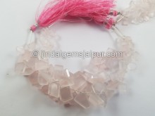 Rose Quartz Flat Slice Cut Beads