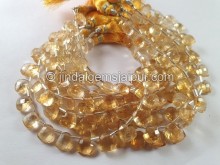 Citrine Faceted Fancy Heart Beads