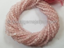 Rose Quartz Faceted Coin Beads