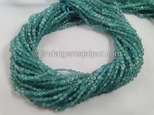 Sky Apatite Faceted Coin Beads