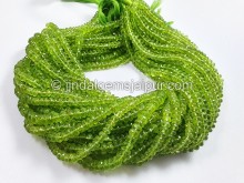 Peridot Faceted Roundelle Shape Beads