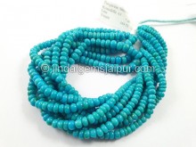 Turquoise Smooth Roundelle Shape Beads