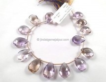 Ametrine Far Faceted Pear Beads