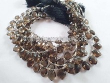 Smoky Quartz Faceted Dolphin Pear Beads