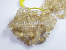 Golden Rutile Smooth Roundelle Shape Beads