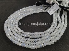 White Rainbow Faceted Roundelle Small Shape Beads