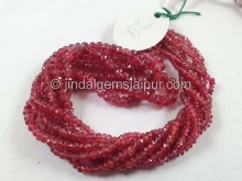 Red Spinel Faceted Roundelle Beads