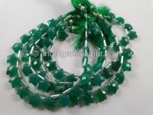 Green Onyx Faceted Star Beads