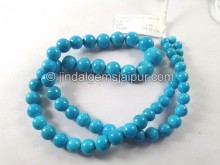 Turquoise Arizona Smooth Balls Shape Beads