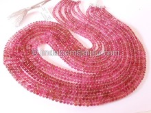 Rubellite Smooth Roundelles Shape Beads