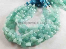 Amazonite Faceted Pyramid Beads