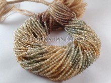 Natural Zircon Shaded Faceted Round Beads