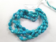 Turquoise Faceted Oval Shape Beads