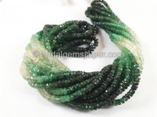 Emerald Shaded Faceted Small Beads
