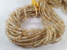Golden Rutile Faceted Round Beads