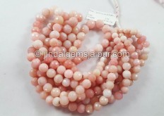 Pink Opal Faceted Round Balls Shape Beads