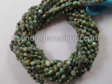 Turquoise Faceted Coin Shape Beads