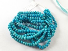 Turquoise Arizona Smooth Roundelle Shape Beads