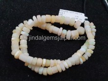 White Ethiopian Step Cut Bolt Beads