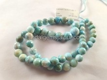 Larimar Faceted Round Balls Beads