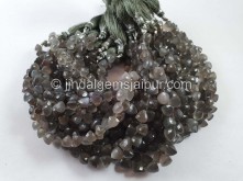 Grey Moonstone Faceted Trillion Beads