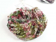 Tourmaline Faceted Oval Shape Beads